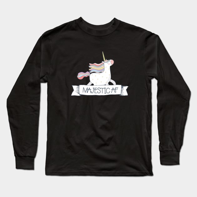 Magestic AF Unicorn Long Sleeve T-Shirt by crazycanonmom